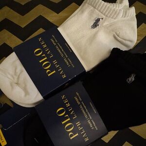 Polo by Ralph Lauren Athletic Socks in White and Black